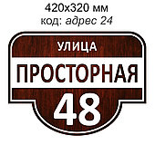Табличка адресная на дом 420х320 мм