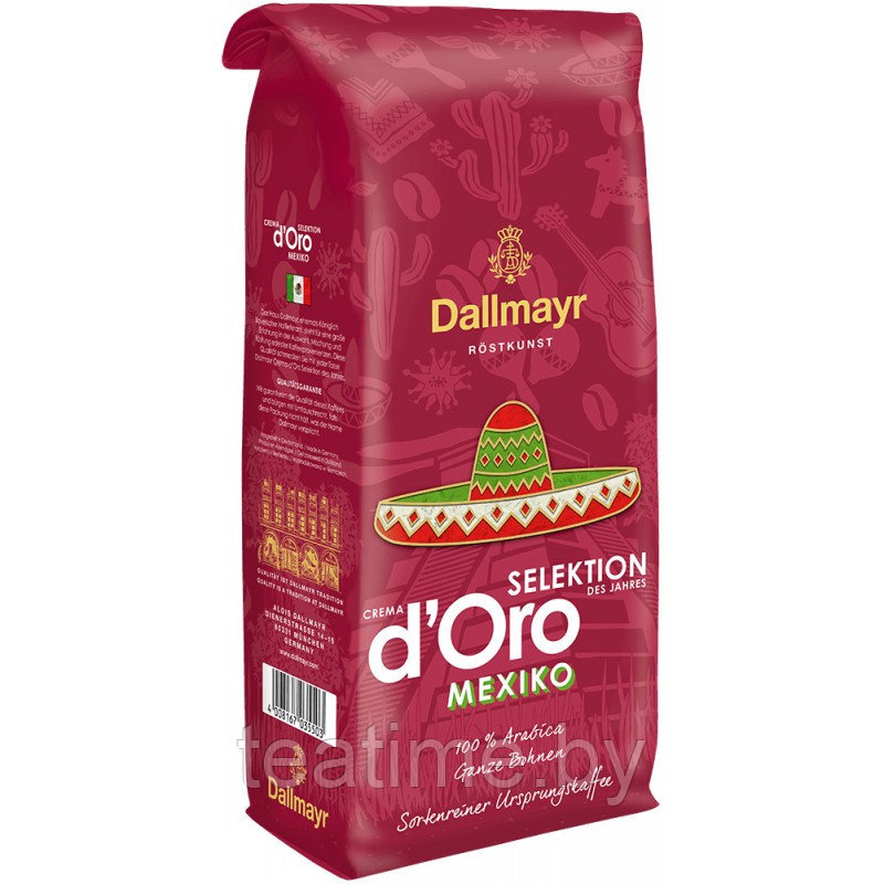 Кофе DALLMAYR Crema d'Oro | Selektion Mexico зерно (1000г) 100% Арабика