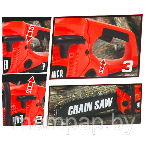 Детская Бензопила CHAIN SAW (работает от батареек), арт.T1807 - фото 4 - id-p136553008