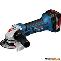 Угловая шлифмашина Bosch GWS 18 V-LI Professional 060193A30K (с 2-мя АКБ 5Ah, кейс)