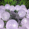 Гирлянда Новогодняя Шар хлопковый Тайские фонарики 20 шаров, 5 м Белая, фото 7