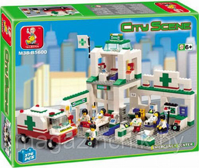 Конструктор Больница скорой помощи M38-B5600 Sluban (Слубан) 376 деталей аналог Лего (LEGO) - фото 3 - id-p10238146