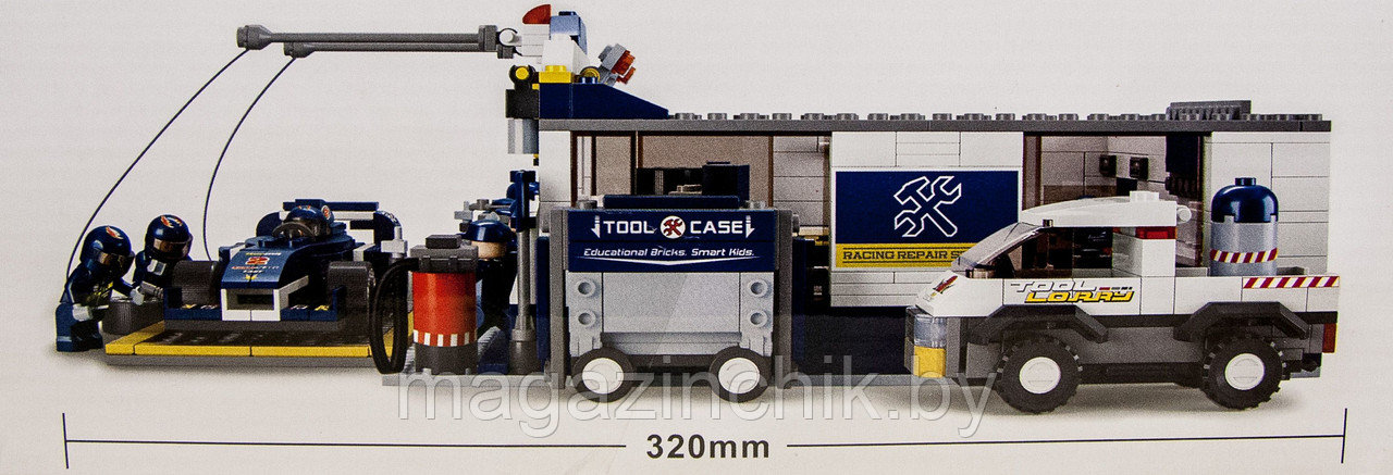 Конструктор Станция техобслуживания "Формула 1" M38-B0356 Sluban (Слубан) 741 деталь аналог Лего (LEGO) - фото 7 - id-p10238167