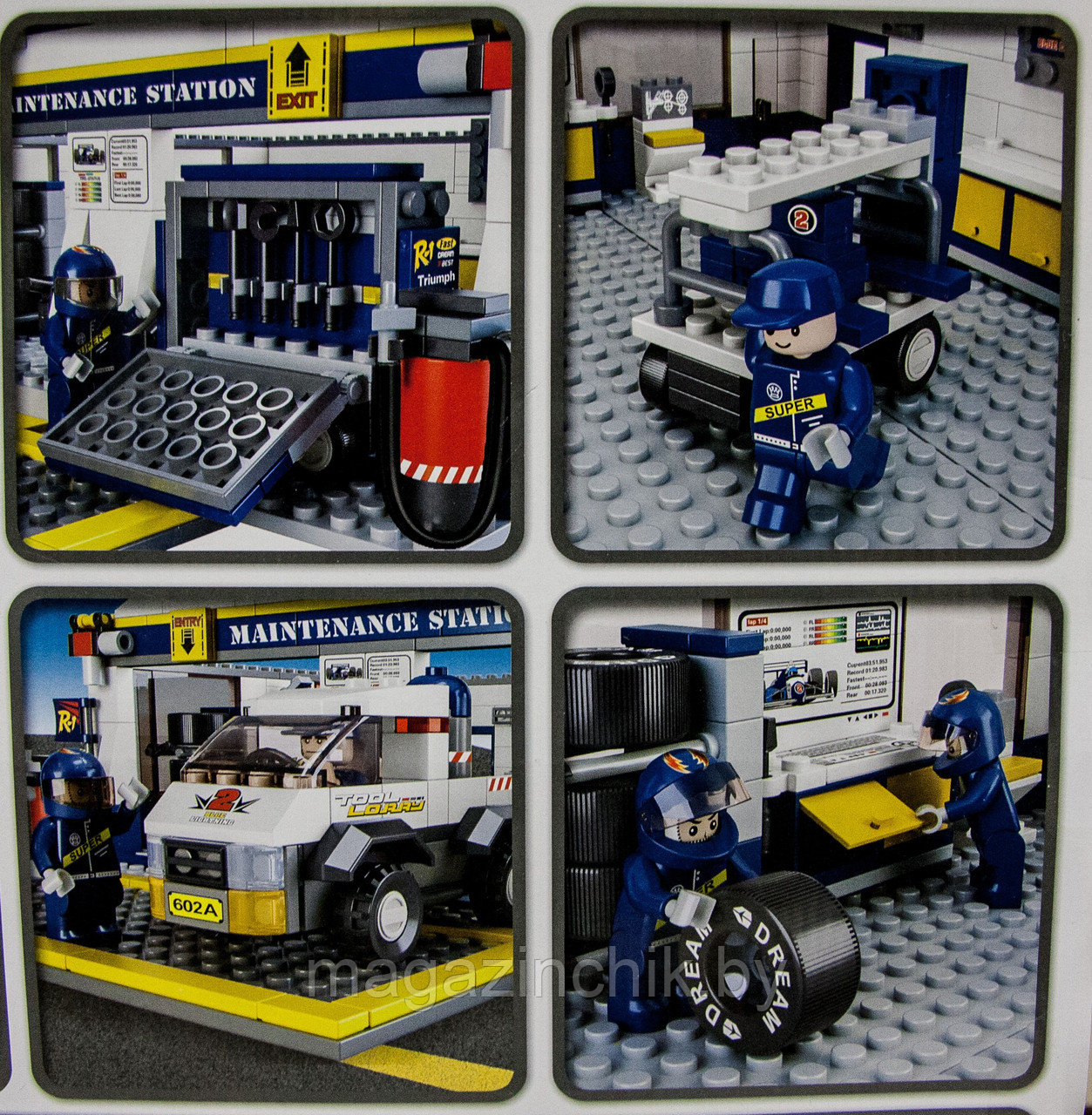 Конструктор Станция техобслуживания "Формула 1" M38-B0356 Sluban (Слубан) 741 деталь аналог Лего (LEGO) - фото 4 - id-p10238167