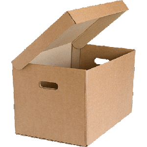 Коробка архивная (450х340х295), бурый с откидной крышкой