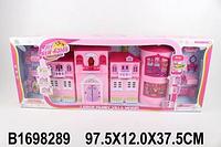 Дом для кукол "My Home" с мебелью, музыка, свет, розовый, арт.6651