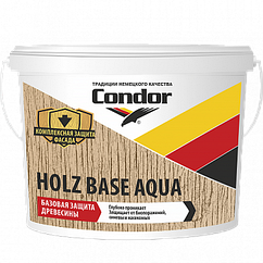 Condor Holz Base Aqua, 2,5л (2,5кг). Биоцидная пропитка для длительной защиты древесины