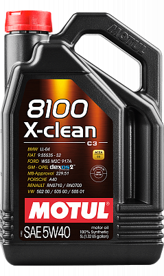 102051 Motul 8100 X-clean 5W40 5л.