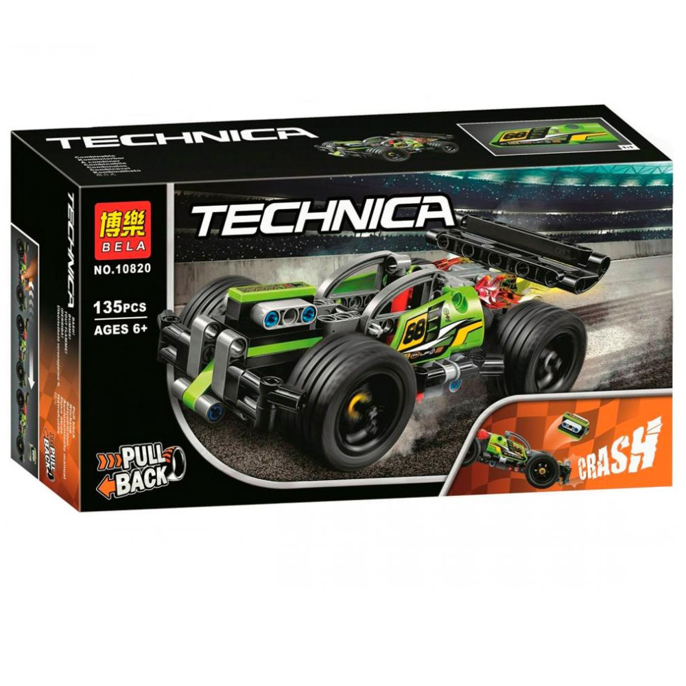 Конструктор BELA Technica 10820 Зеленый гоночный автомобиль - фото 3 - id-p136635046