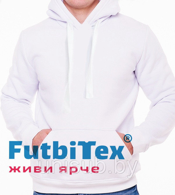 Толстовка FUTBI TEX "кенгуру" начес  Белый 48(М) Рост 182