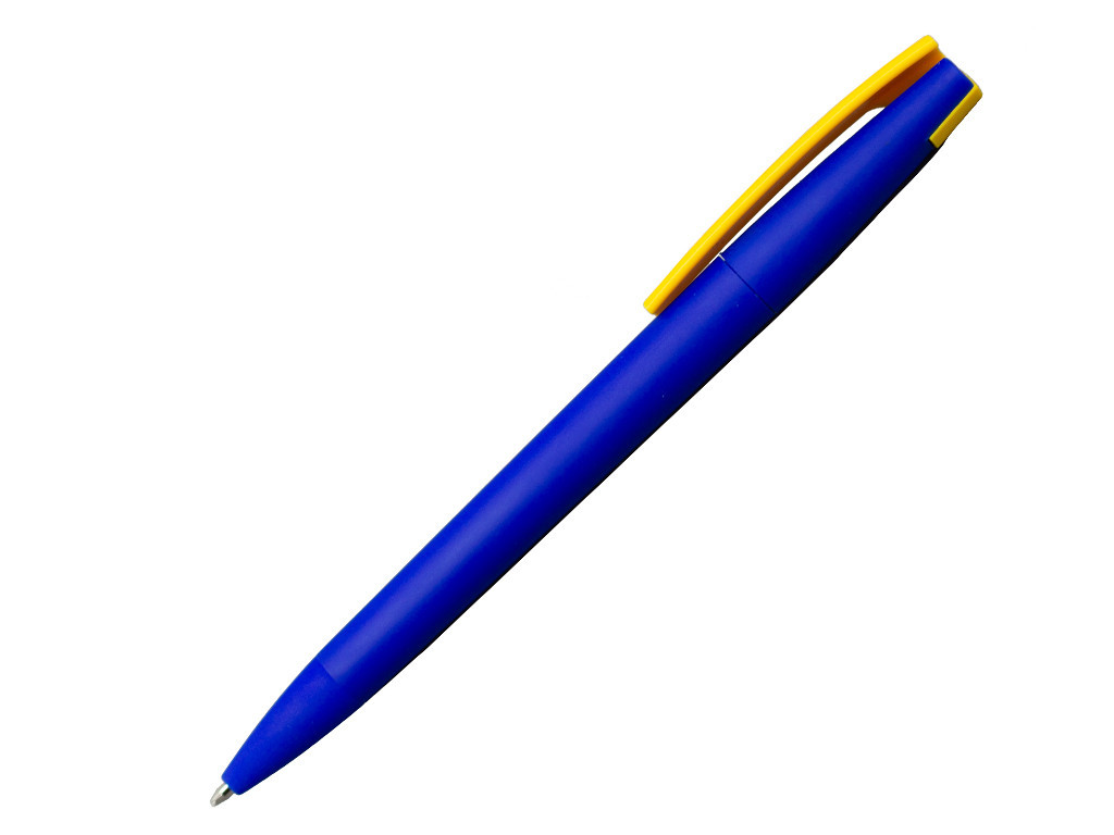 Ручка шариковая, пластик, софт тач, синий/желтый, Z-PEN Color Mix - фото 1 - id-p136662675