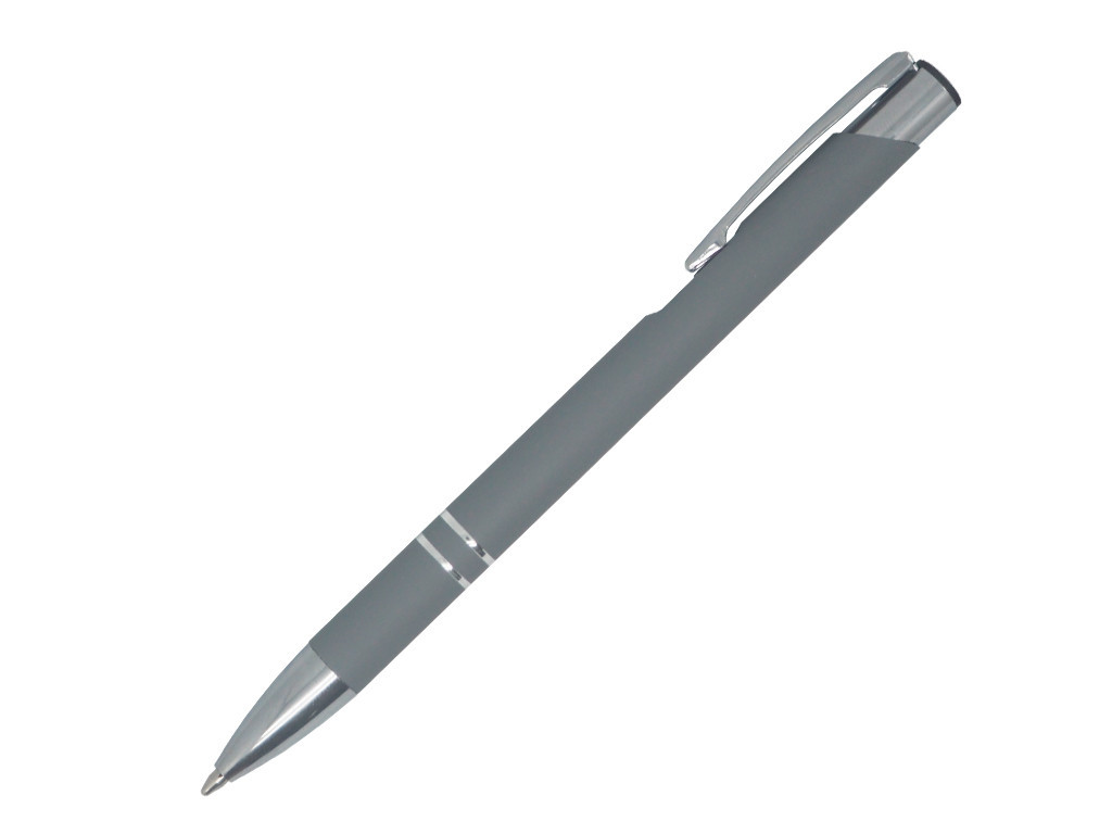 Ручка шариковая, COSMO Soft Touch, металл, серый