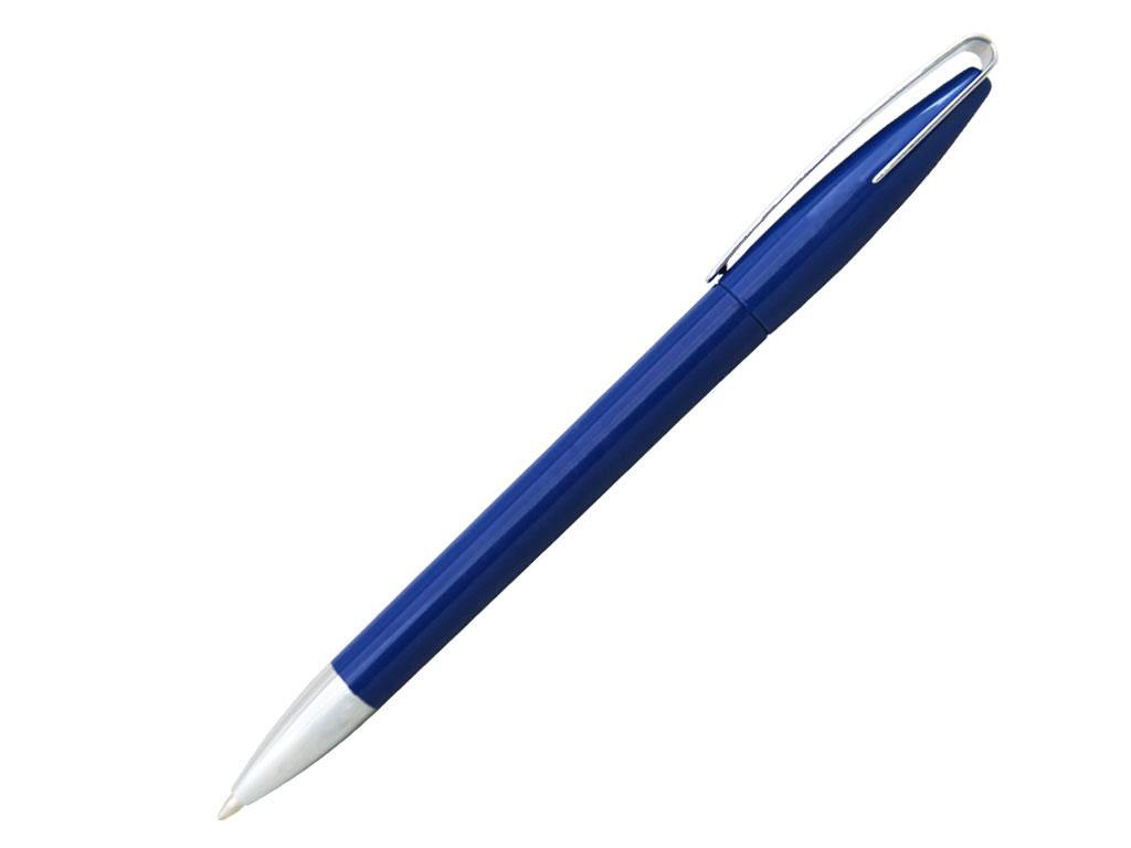 Ручка шариковая, автоматическая, пластик, металл, синий/серебро, Cobra