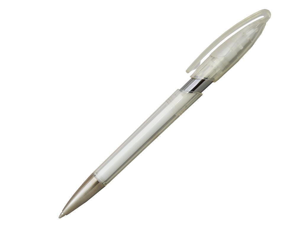 Ручка шариковая, автоматическая, пластик, прозрачный, металл, серебро, RODEO