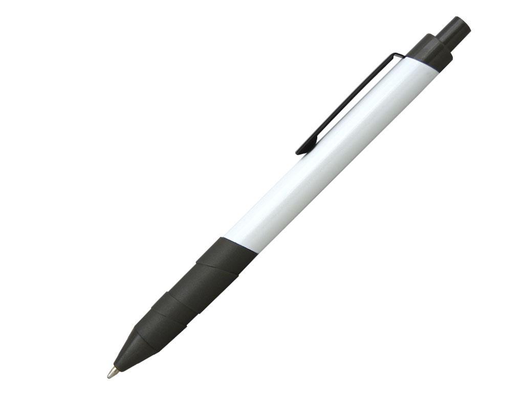 Ручка шариковая, металл, белый/серый