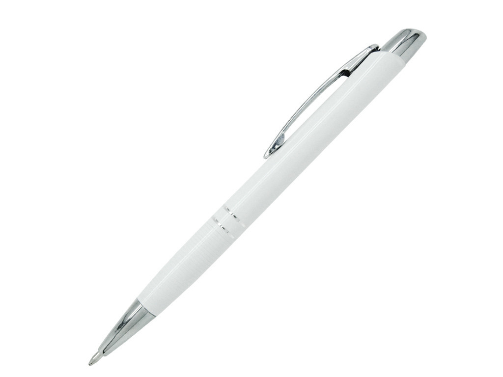Ручка шариковая, металл, Marietta, белый/серебро