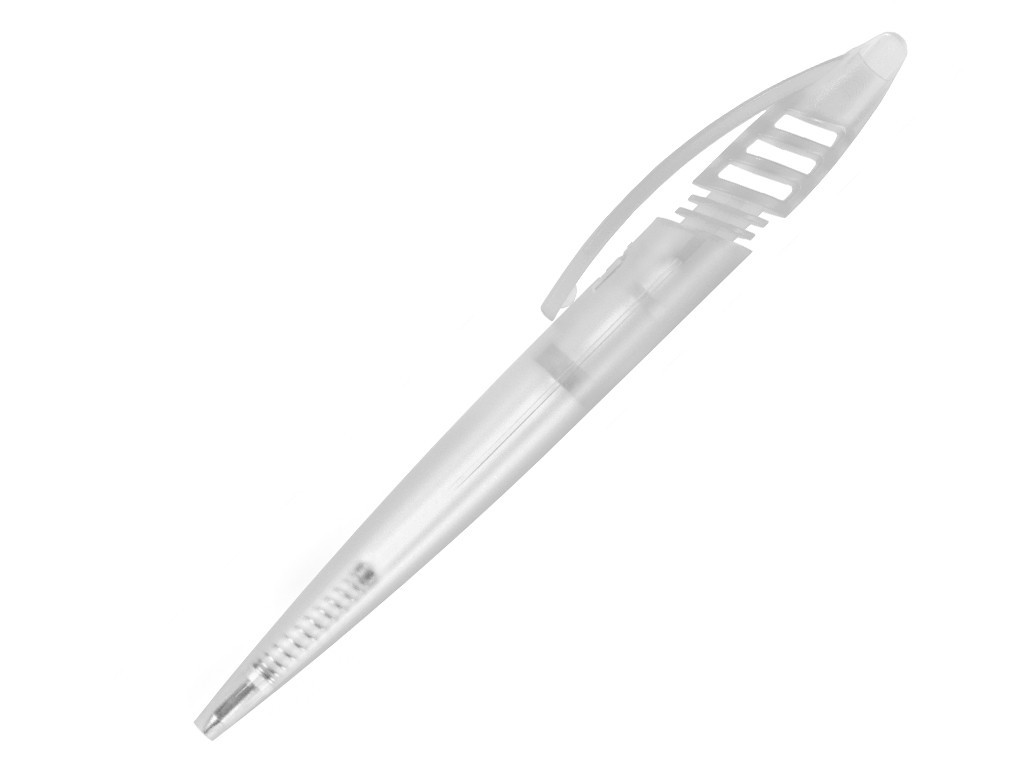 Ручка шариковая, пластик, белый, прозрачный Shark