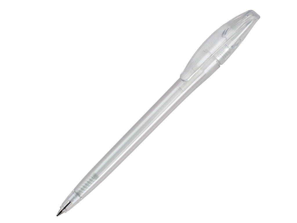 Ручка шариковая, пластик, белый, прозрачный SLIM