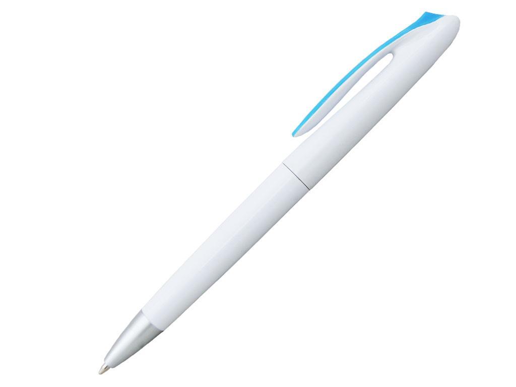Ручка шариковая, пластик, белый/голубой - фото 1 - id-p136661442