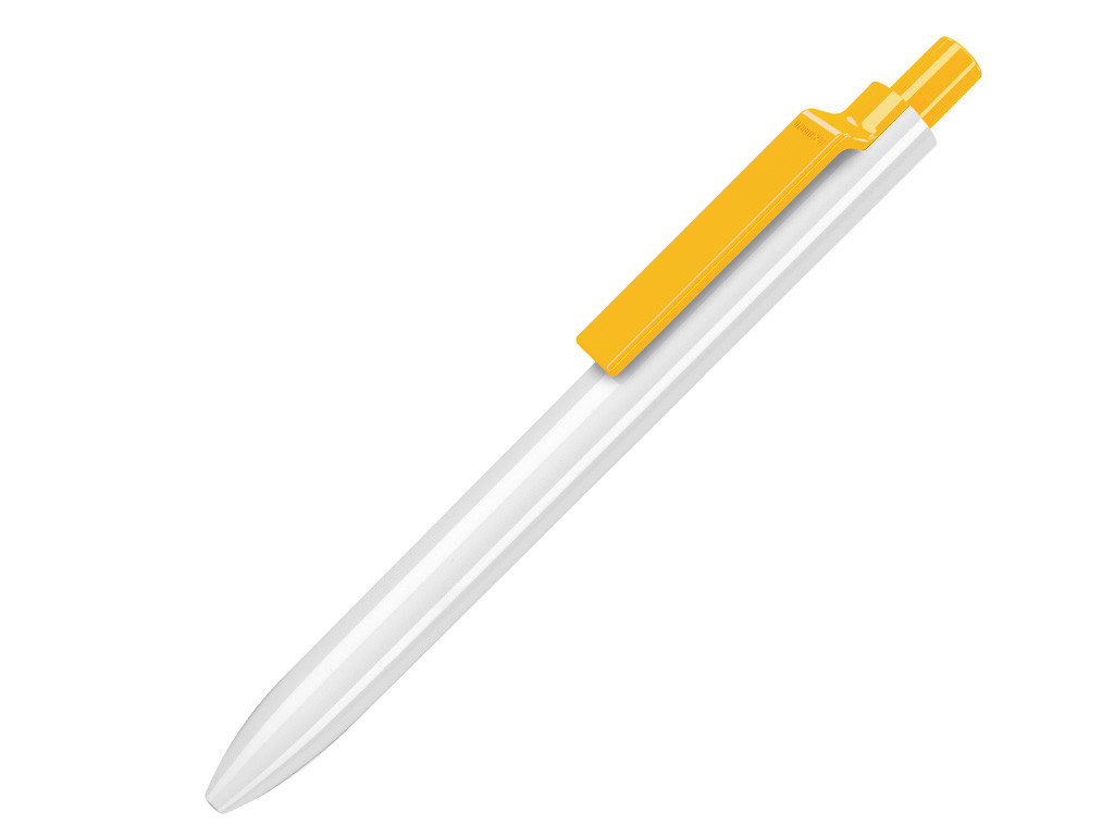 Ручка шариковая, пластик, белый/желтый Eris - фото 1 - id-p136661446
