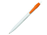 Ручка шариковая, пластик, белый/оранжевый, Barron, фото 2