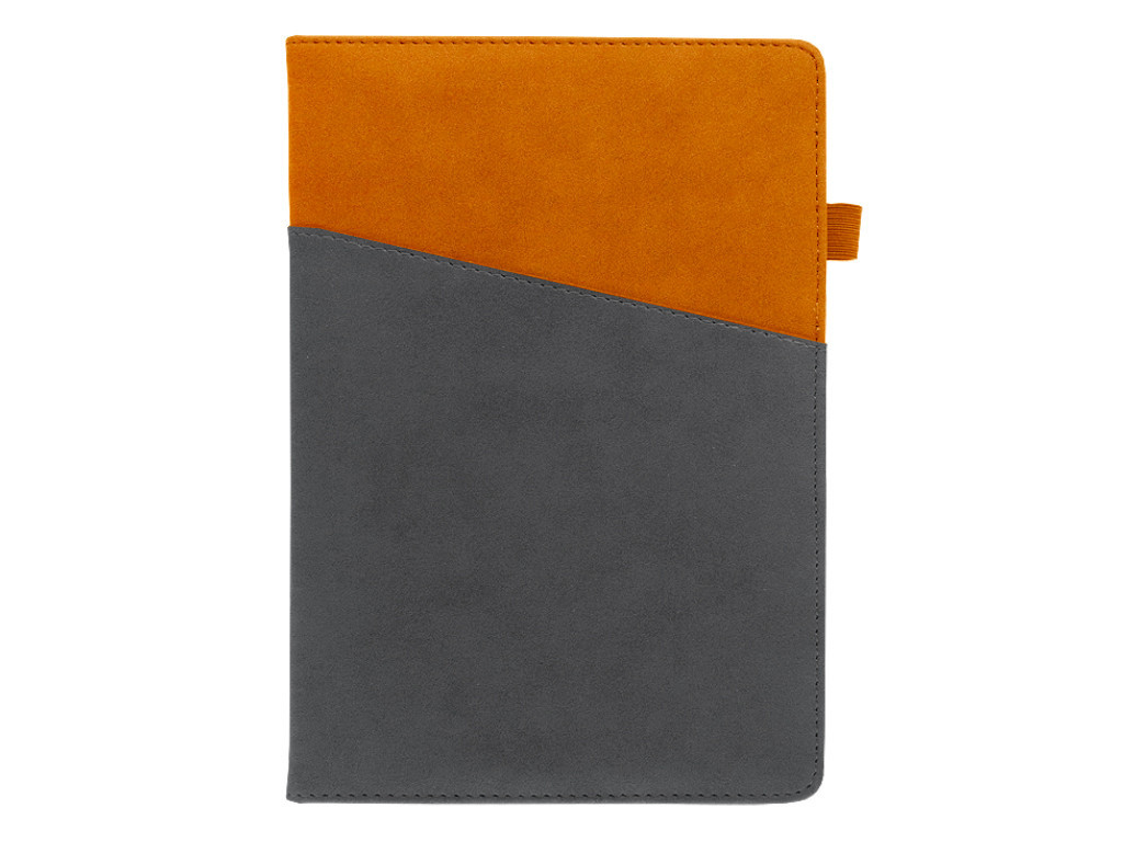 Ежедневник Porta, полудатированный, А5, в твердой обложке Nuba/Latte, серый/оранжевый - фото 1 - id-p136665999