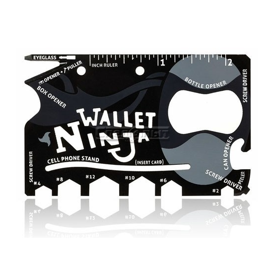 Мультитул wallet ninja 18 в 1 - фото 1 - id-p136684084