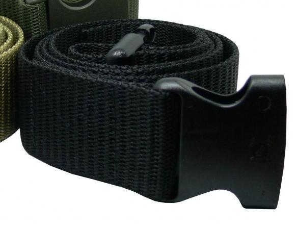 Ремень тактический из стропы с подвязками (чёрный). - фото 3 - id-p136443270