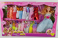 Игровой набор Кукла с платьями 21 шт, рост куклы 29 см, арт.127D2