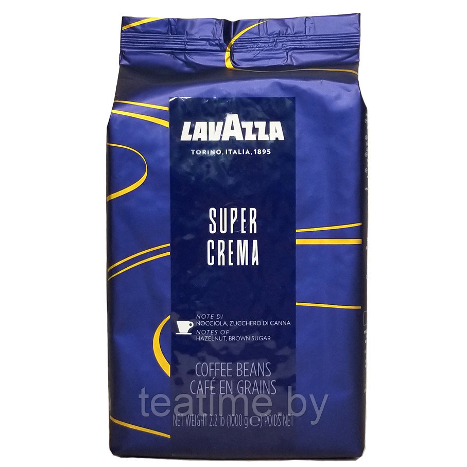 Кофе зерновой Lavazza SUPER Crema 1кг    60% Арабика; 40% Робуста