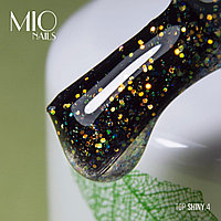 Топ MIO Nails SHINY № 4 с золотистым блеском без липкого слоя, 15 мл.