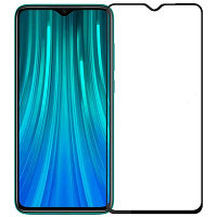 Противоударное защитное стекло с полным клеем Full Glue Screen Cover 0.3mm черное для Xiaomi Redmi 9