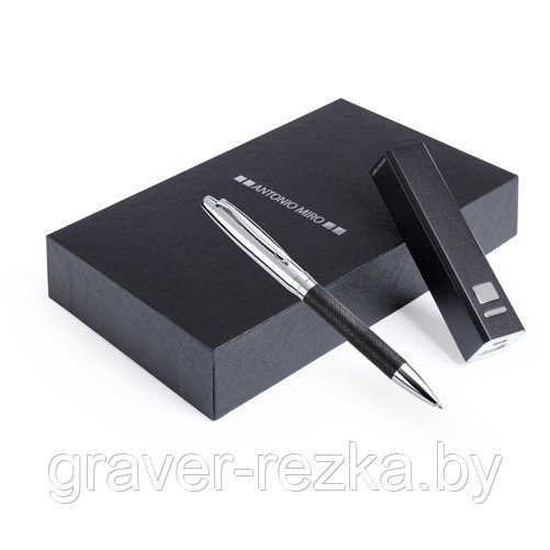 Набор: шариковая ручка и power bank 2200 мАч, Antoni Miro