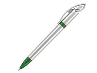 Ручка шариковая, пластик, серебро/зеленый Cobra