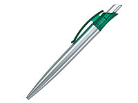 Ручка шариковая, пластик, серебро/зеленый Gladiator