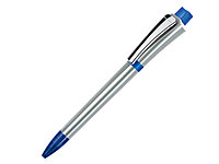 Ручка шариковая, пластик, серебро/синий Optimus
