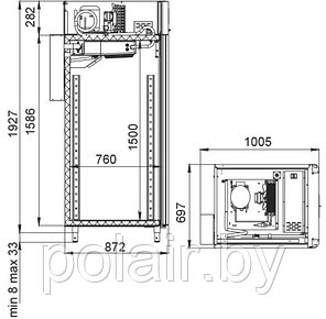 Шкаф холодильный POLAIR CS107-Salami (со стеклянной дверью), фото 2