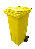 Пластиковый контейнер с крышкой для мусора 120 литров, фото 3