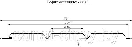 Софит металлический центральная перфорация 0,45 Drap с пленкой RAL 3005 красное вино, фото 2