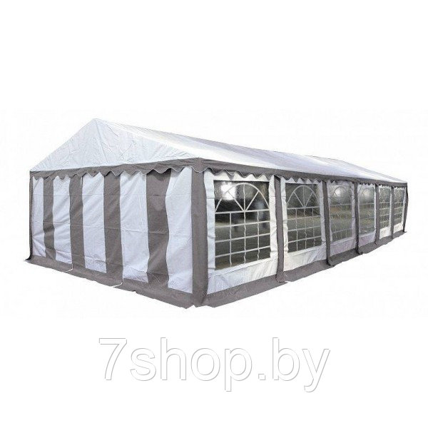 Тент-шатер ПВХ 5x12м, С62403/P512201GR,  цвет белый с серым