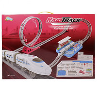 4113 Детская железная дорога, дорога-трек «Скорый поезд», работает от батареек, звуковые эффекты