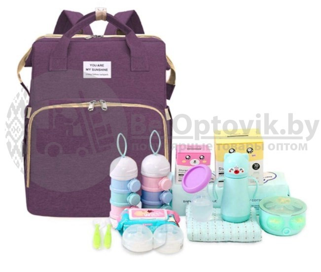 Рюкзак 3 в 1 рюкзак, органайзер, сумка - кровать складная для малышаYou Are My Sunshine - фото 6 - id-p136777854