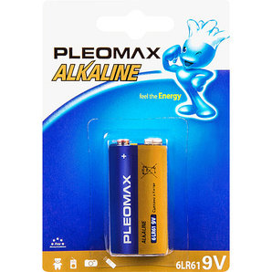 Батарейка Pleomax 6LR61 Alkaline