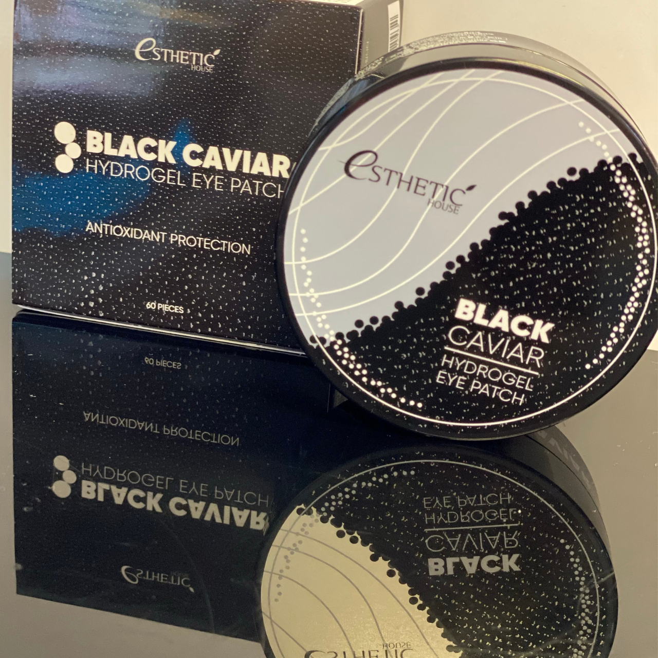 Патчи Гидрогелевые для глаз черная икра Esthetic House Black Caviar Hydrogel Eye Patch