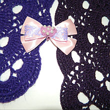 Фиолетовые вязаные крючком шали