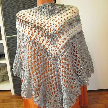 Вязаные шали ручной работы - оригинальные подарки для женщин 170 * 80 см. - фото 3 - id-p91075589