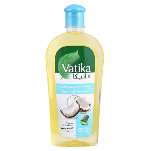 Масло для волос Vatika обогащенное экстрактом кокоса Dabur, 200 мл - густота и объем - фото 1 - id-p136787367