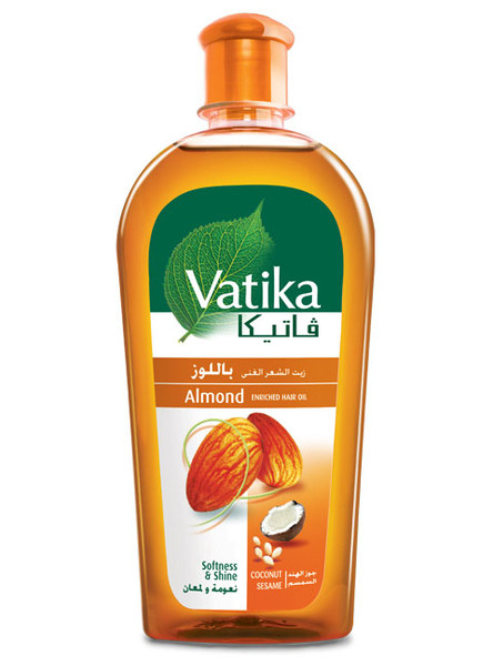 Масло для волос Vatika обогащенное экстрактом миндаля Dabur, 200 мл - мягкость и сияние - фото 1 - id-p136787646