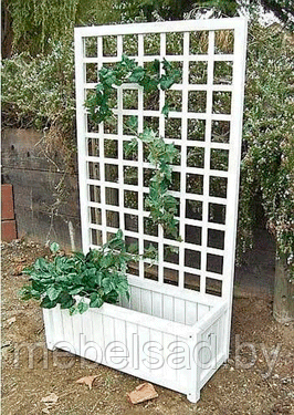 Цветочница садовая со шпалерой из массива сосны "Рона" - фото 1 - id-p136794298