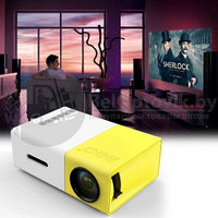 LED Projector портативный переносной проектор светодиодный Aao YG300 (домашний кинотеатр) от сети 220В с USB